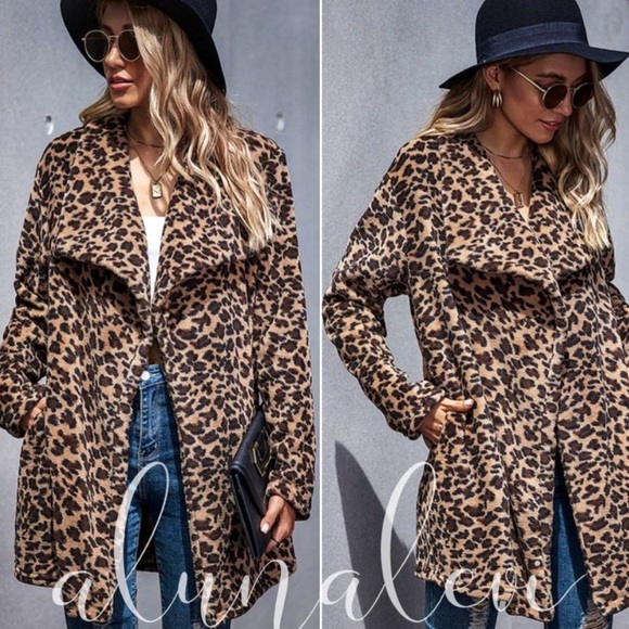 Shift Buttery Soft Leopard Print Trench style Coat